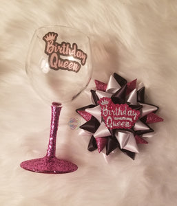 Birthday Pin & Glass